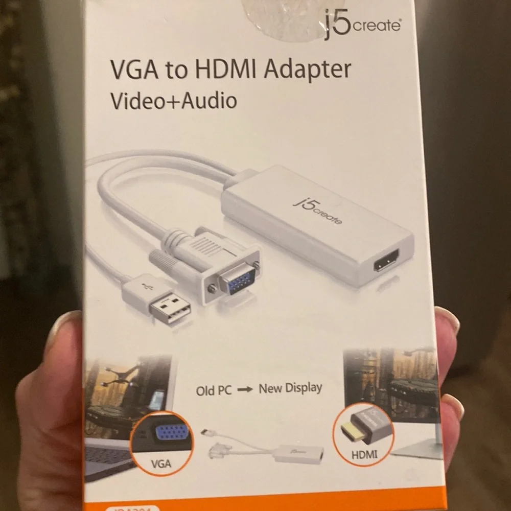 Never used VGA to HDMI adapter